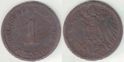 1901 A Germany 1 Pfennig A008288